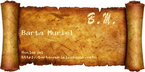 Barta Muriel névjegykártya